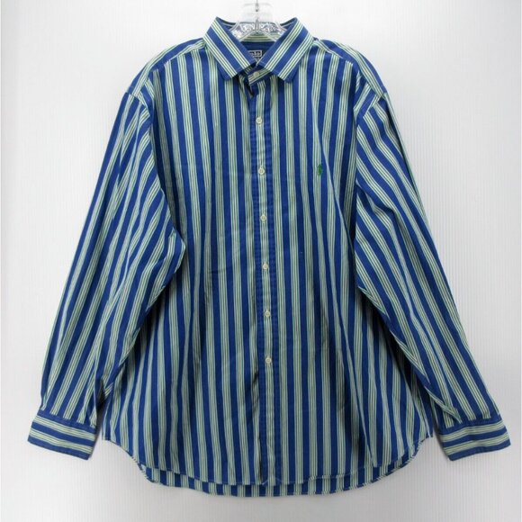 Ralph Lauren Polo Shirt XL Regent Button Up Green Pony Classic Fit - Picture 1 of 12